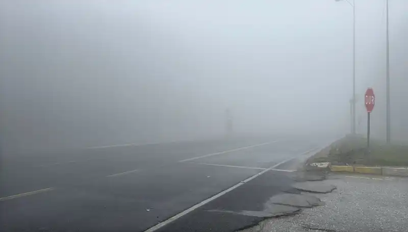 Bolu Dağı'nda Görüş Mesafesini Azaltan Sis Alarmı