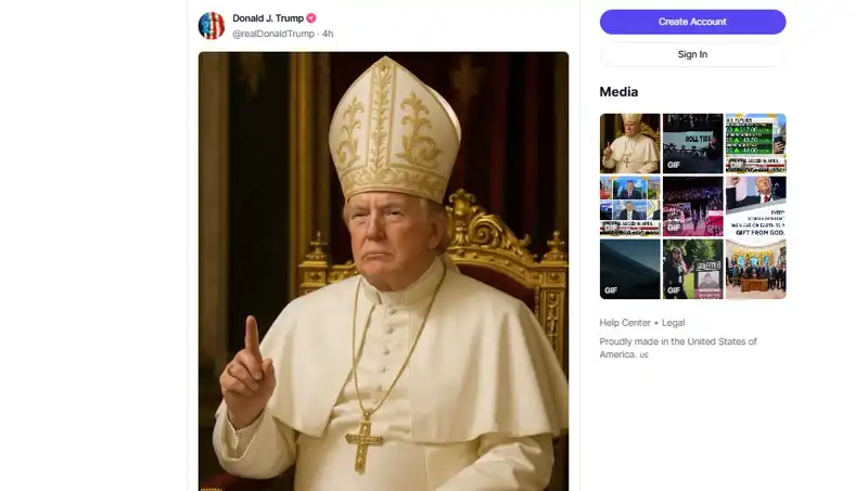 Trump, Papalığı Hedef Alarak Kendi Fotoğrafını Paylaştı
