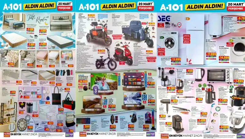 A101 Aktüel Kataloğu 20 Mart: Evinizi Güzelleştirecek Fırsatlar