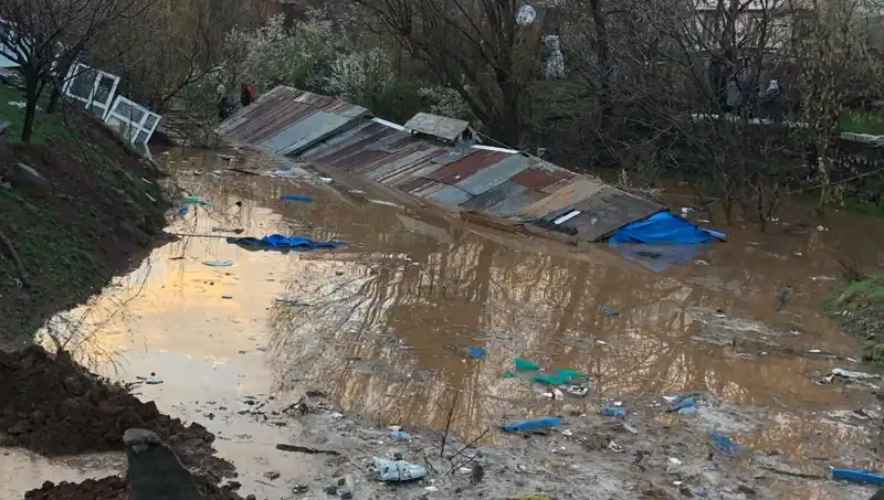 Bingöl'de Sağanak Yağış Hayatı Olumsuz Etkiledi: Ahırlar Su Altında Kaldı