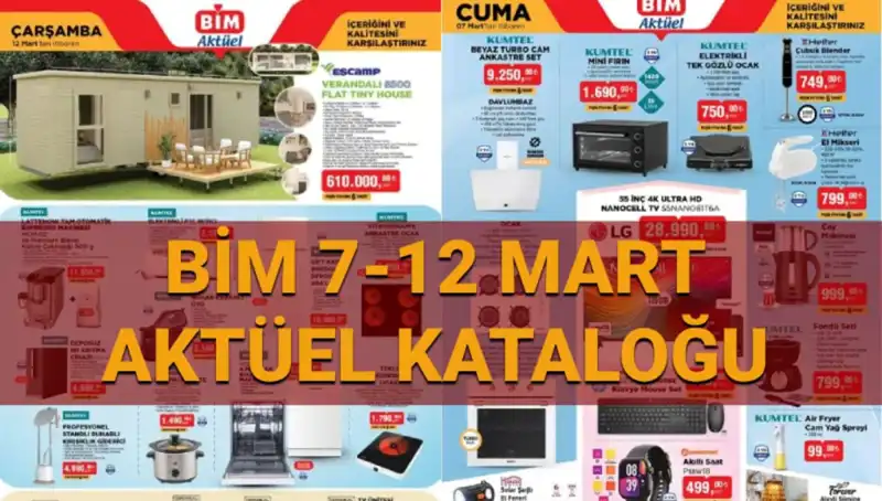 BİM Aktüel Kataloğu 11-12 Mart: Mini Fırın ve Televizyon Fırsatları!