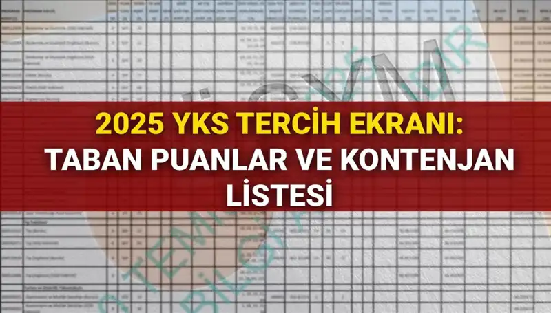 YKS 2025 Tercih Süreci Başladı: Kontenjanlar ve Taban Puanları