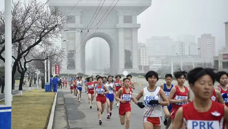 Kuzey Kore'nin Başkenti Pyongyang'da 6 Yıllık Aradan Sonra Maraton Coşkusu